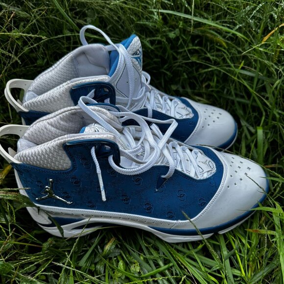 Jordan Pro Strong White/University Blue Men’s Size 13 - Picture 1 of 4